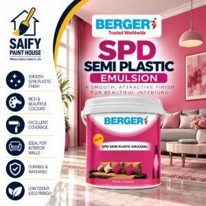 Berger SPD Semi Plastic Emulsion interior paint — available at Saify Paint House Karachi