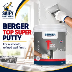 Berger Top Super Putty ready-to-use interior wall putty — available at Saify Paint House Karachi