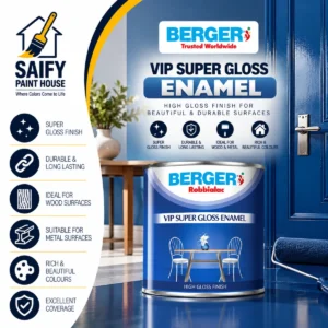 Berger VIP Super Gloss Enamel synthetic gloss enamel — available at Saify Paint House Karachi