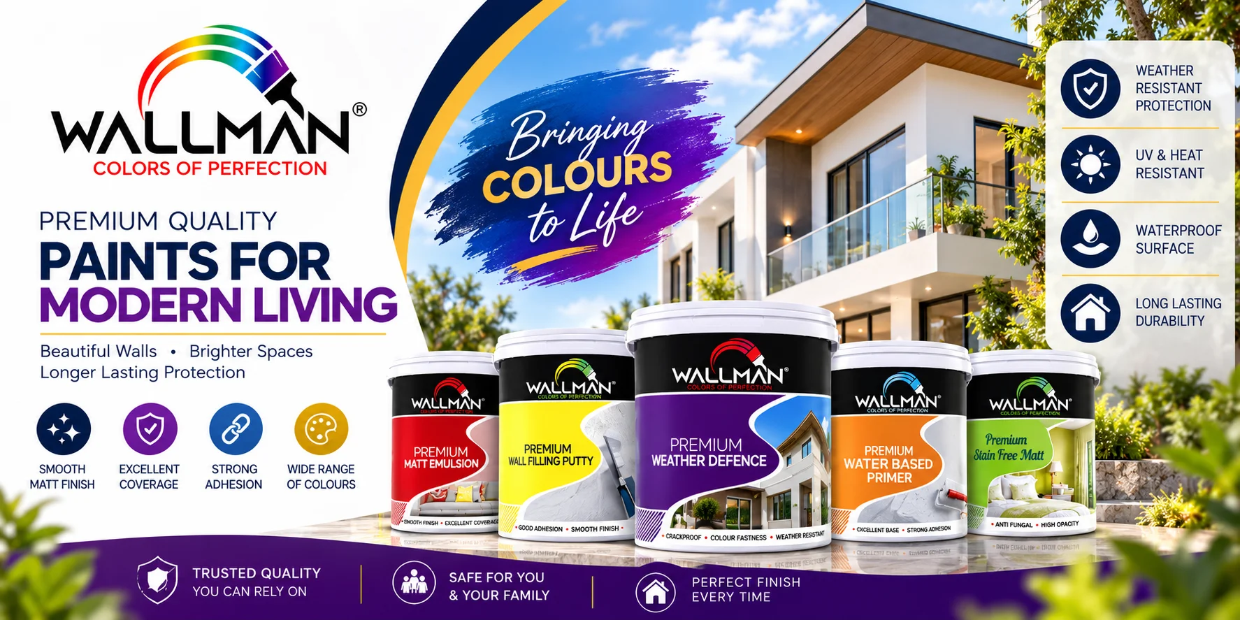 Wallman Paints in Karachi — Buy from Saify Paint House authorized dealer DHA