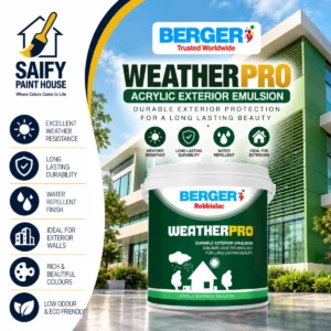 Berger WeatherPro Acrylic Exterior Emulsion— available at Saify Paint House Karachi