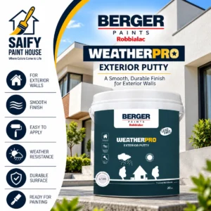 Berger WeatherPro Exterior Putty ready-to-use acrylic exterior putty — available at Saify Paint House Karachi