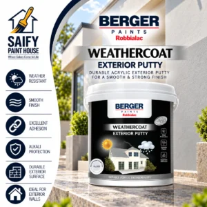 Berger Weathercoat Exterior Putty exterior wall putty — available at Saify Paint House Karachi
