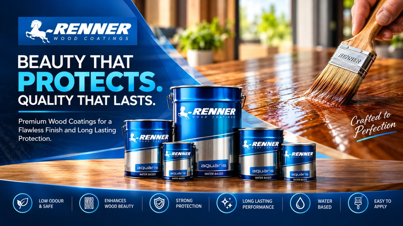 Renner Wood Coatings in Karachi — available at Saify Paint House DHA